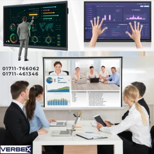 Verbex VT-IFP65AWT 65-inch Smart Interactive Flat Panel Board 4k UHD For Teaching and Meeting Room with OPS PC (Android + Windows 10)